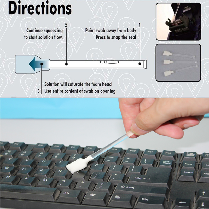Cleanmo PP printhead cleaning swab wholesale for Card Readers 9