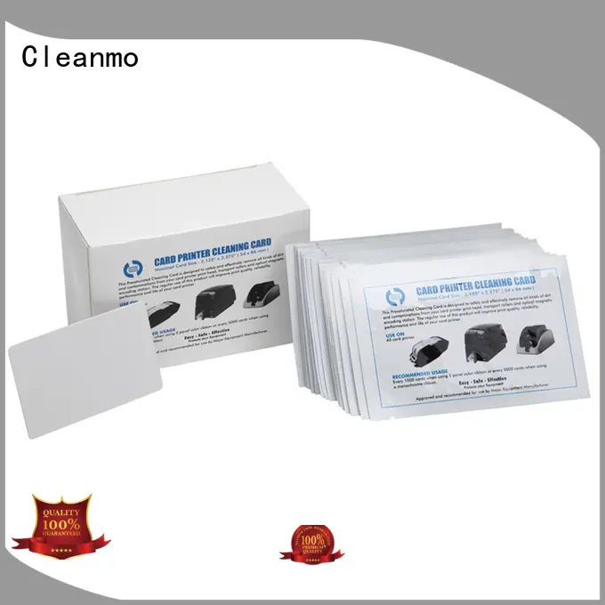 Cleanmo durable card reader cleaning card manufacturer for ID Card Printers 1