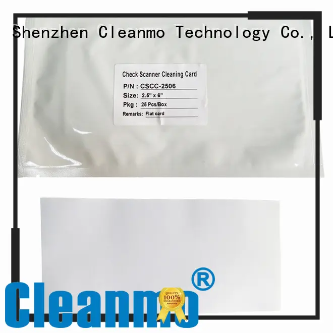 Cleanmo effective check reader cleaning card supplier for Canon CR-55 Check Scanner 1