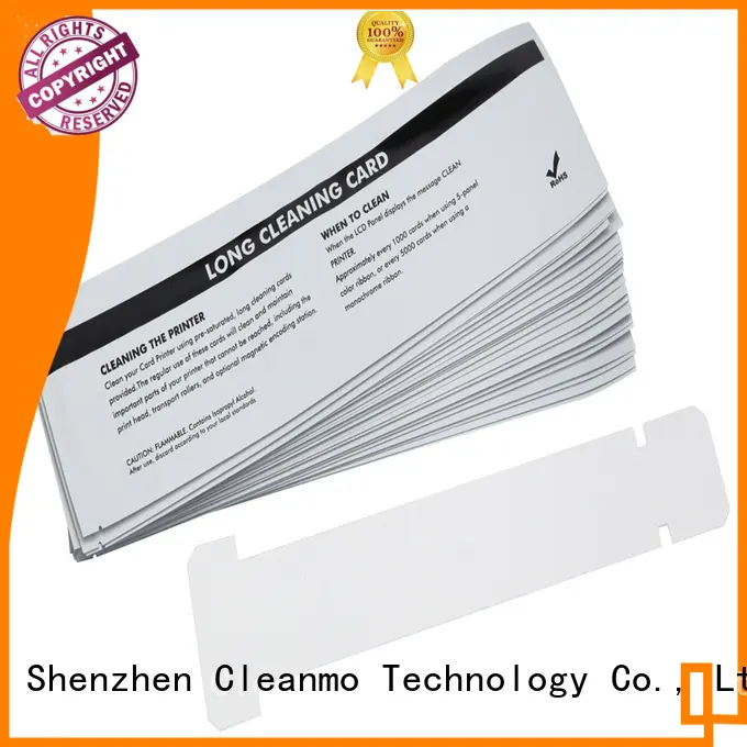 Cleanmo non woven zebra cleaners factory for ID card printers 1