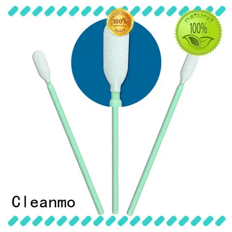 Cleanmo compatible polyester cleanroom swabs flexible paddle for optical sensors 1
