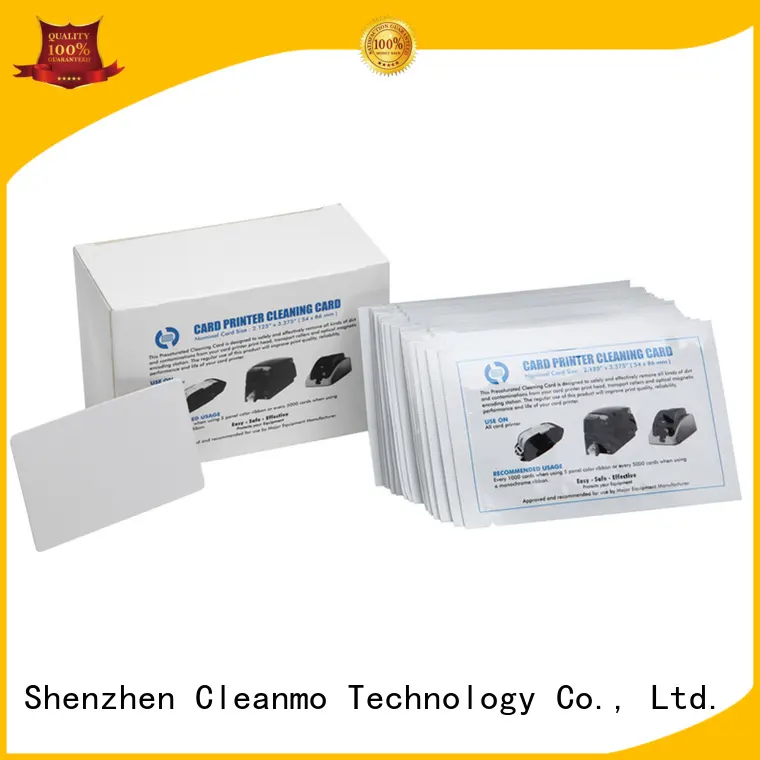 Cleanmo spunlace card reader cleaning card supplier for POS Terminal 1