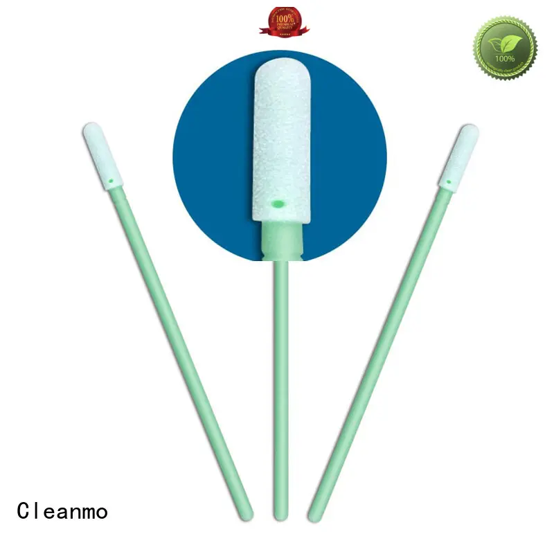 Cleanmo green handle sponge swabs manufacturer for excess materials cleaning 1