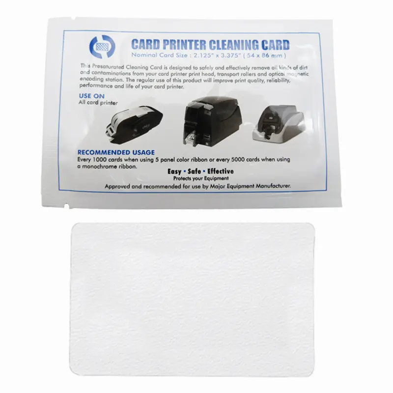 Cleanmo non woven zebra cleaning card supplier for Zebra P120i printer 3