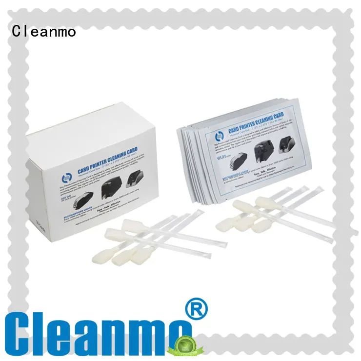 Cleanmo T shape zebra printer cleaning factory for ID card printers 1