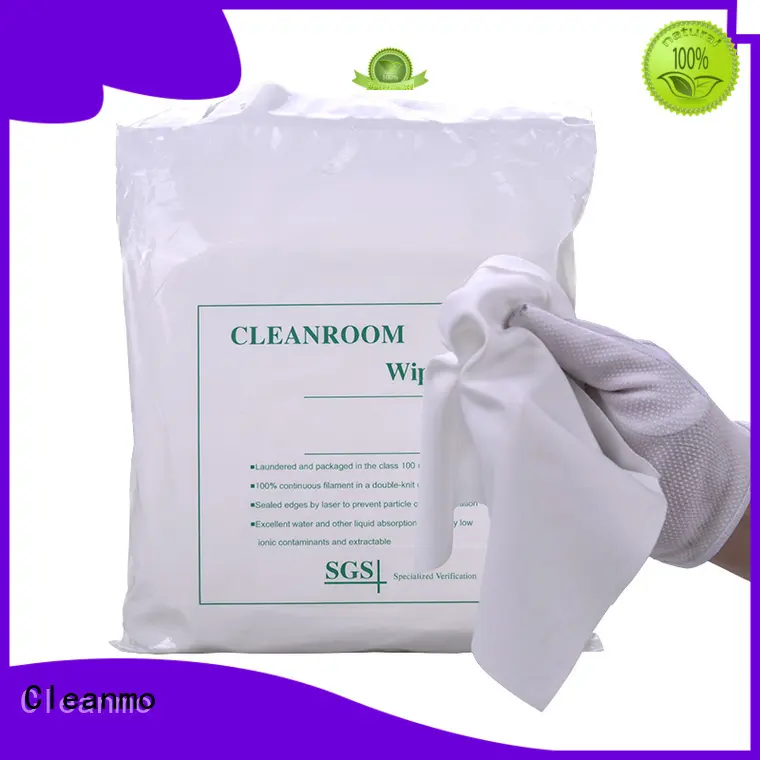 Cleanmo non-abrasive texture Polyester wipe for Industrial wholesale for chamber cleaning 1