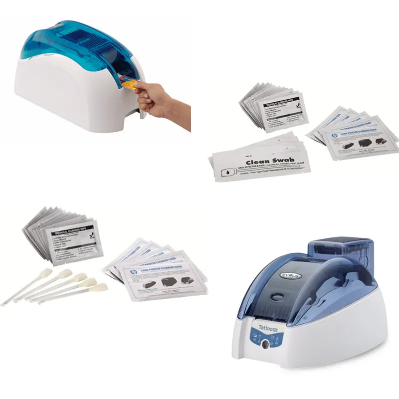 Cleanmo Hot-press compound laser printer cleaning kit supplier for ID card printers3 6