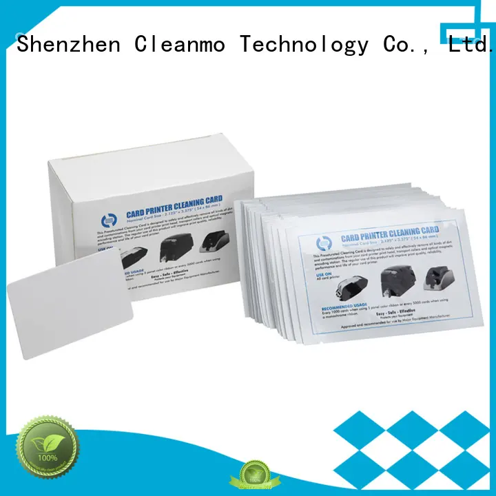 Cleanmo spunlace credit card cleaner factory price for Smart Card Readers 1