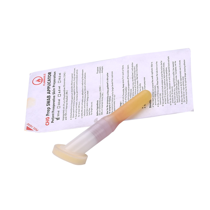 Cleanmo medical grade 100PPI open-cell polyurethane foam 2%CHG/70% IPA applicators wholesale for surgical site cleansing after suturing 7