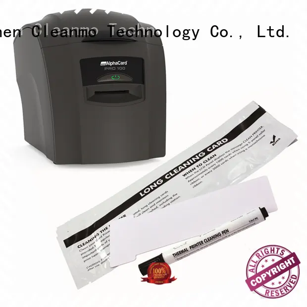 Cleanmo durable AlphaCard Short T Cleaning Cards factory for AlphaCard PRO 100 Printer 1