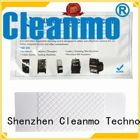 Cleanmo flocked fabric atm cleaning cards manufacturer for video game machines 1