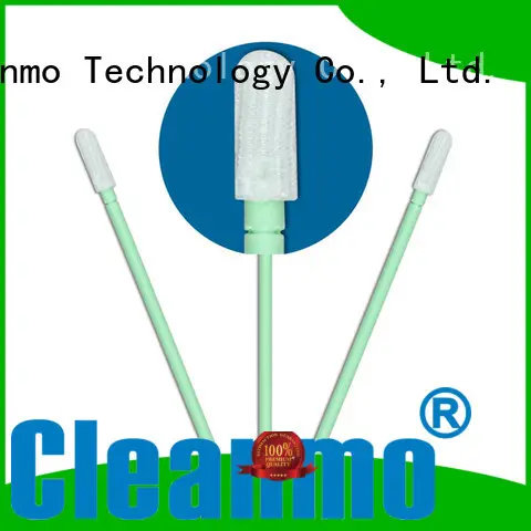 Cleanmo polypropylene handle polyester cleanroom swabs factory for optical sensors 1