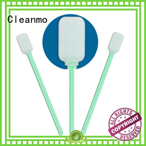 Cleanmo polypropylene handle polyester cleanroom swabs manufacturer for optical sensors 1