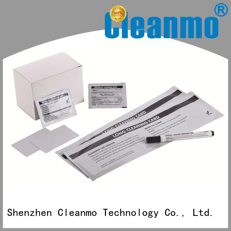 Cleanmo Aluminum Foil laser printer cleaning kit wholesale for Evolis printer 1