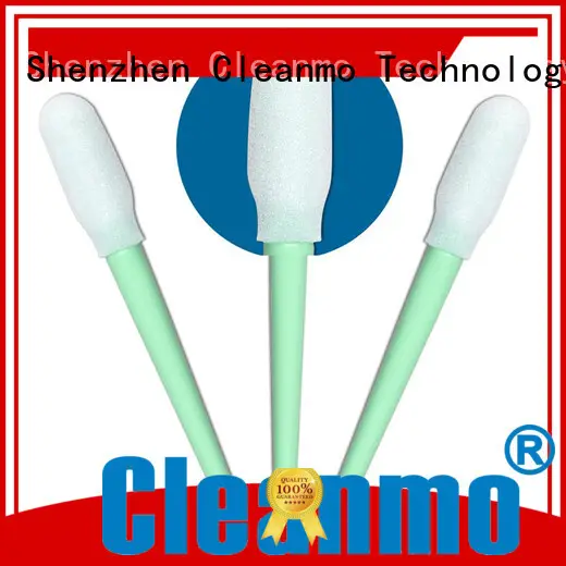 ESD-safe long stem cotton buds green handle wholesale for Micro-mechanical cleaning 1