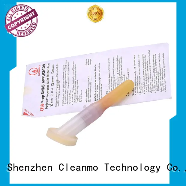 comfortable CHG applicators white ABS handle factory for surgical site cleansing after suturing 1