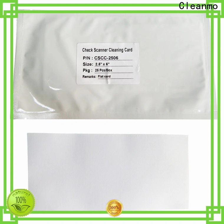 Cleanmo pvc panini check scanner cleaning card supplier for Digital Check TellerScan 1