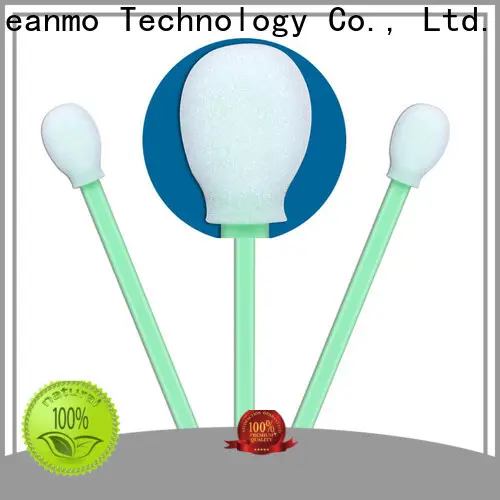 Cleanmo green handle oral sponge swabs supplier for Micro-mechanical cleaning 1