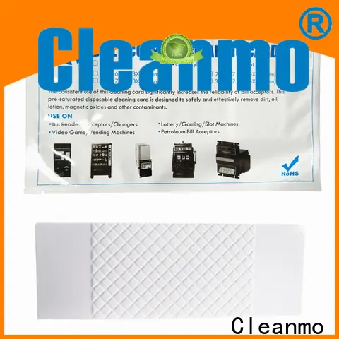 Cleanmo flocked fabric dollar bill acceptor cleaning cards wholesale for readers 1