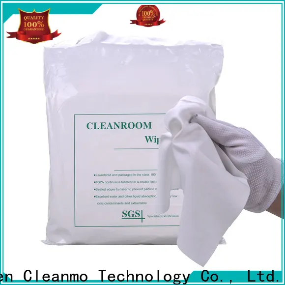Cleanmo high quality 100% polyester cleanroom wipes supplier for medical device products 1