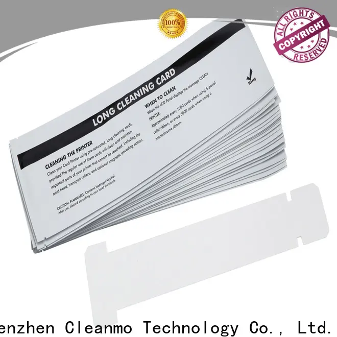 Cleanmo disposable zebra cleaning card manufacturer for ID card printers 1