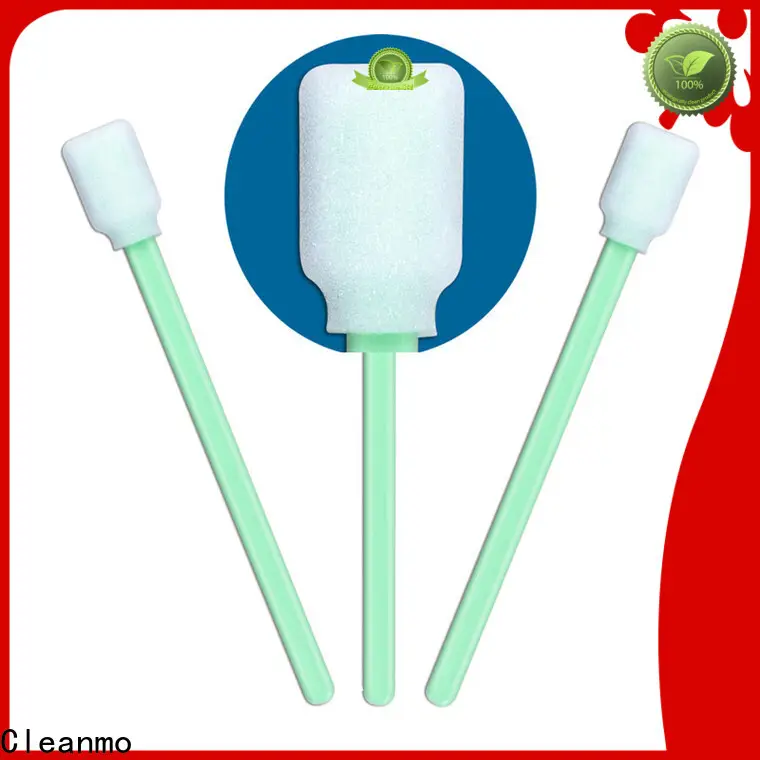 Cleanmo green handle polyester swab supplier for excess materials cleaning 1