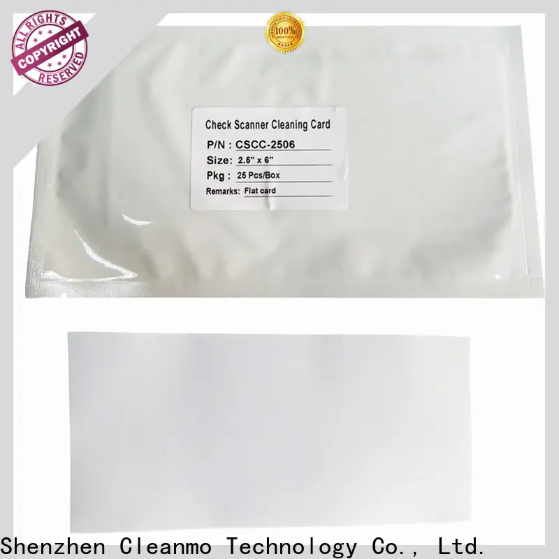 Cleanmo quick check reader cleaning card supplier for Canon CR-55 Check Scanner 1