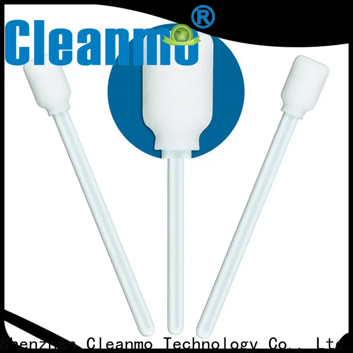 Cleanmo green handle chamois swabs factory price for excess materials cleaning 1