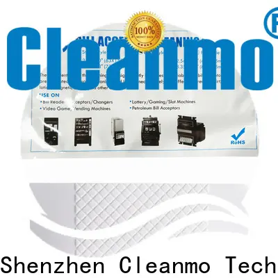 Cleanmo flocked fabric atm cleaning cards wholesale for currency counters 1
