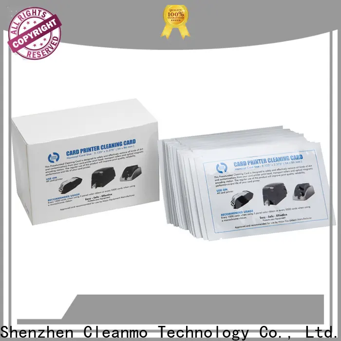 Cleanmo pvc zebra printhead cleaning manufacturer for Zebra P120i printer1 1