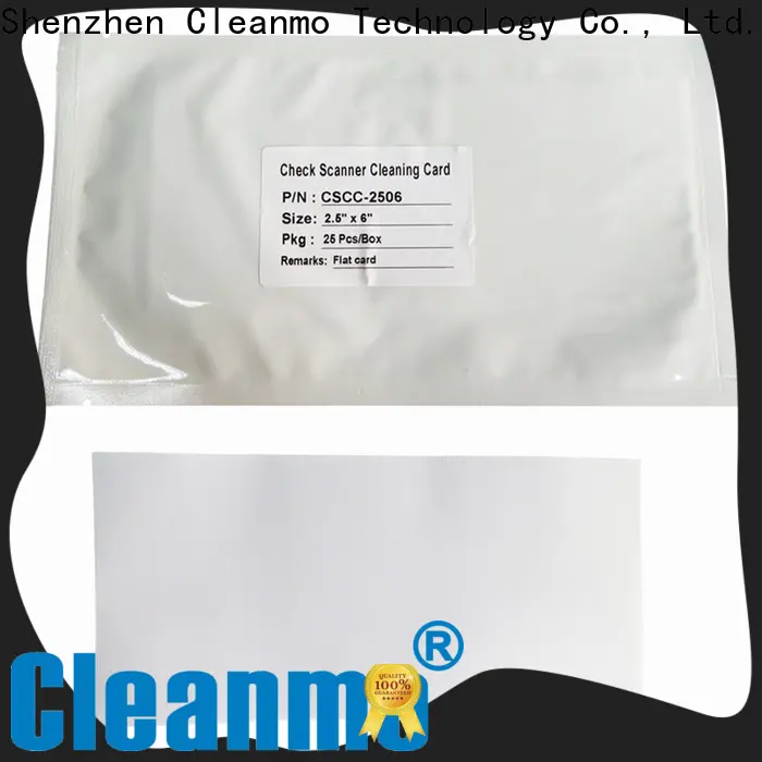 Cleanmo pvc digital check cleaning cards supplier for Digital Check TellerScan 1