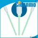Cleanmo green handle mini cotton swabs supplier for excess materials cleaning 1