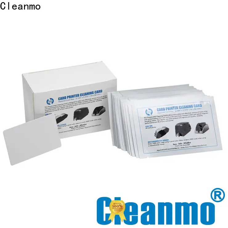 Cleanmo pvc hotel key card cleaner supplier for ID Card Printers 1