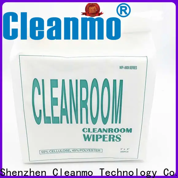 Cleanmo chemical compatibility Cleanroom Lint Free microfiber Wipes supplier for equipements 1