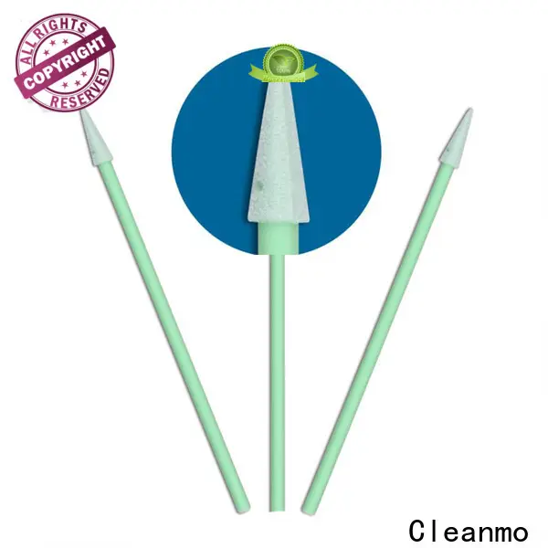 Cleanmo green handle foam mouth swabs wholesale for general purpose cleaning 1