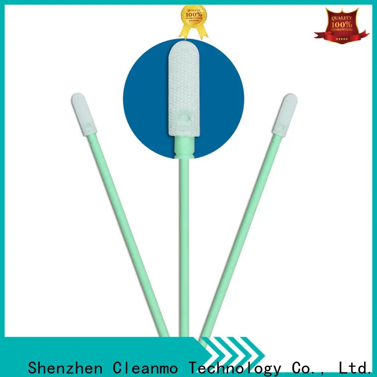 Cleanmo double layers of microfiber fabric cleaning swabs foam supplier for Micro-mechanical cleaning 1