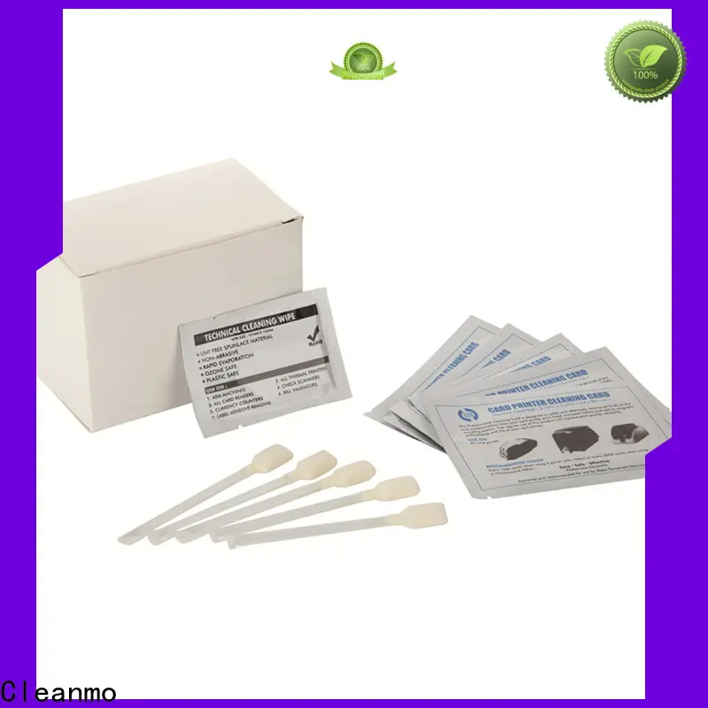 Cleanmo convenient laser printer cleaning kit factory price for Evolis printer 1
