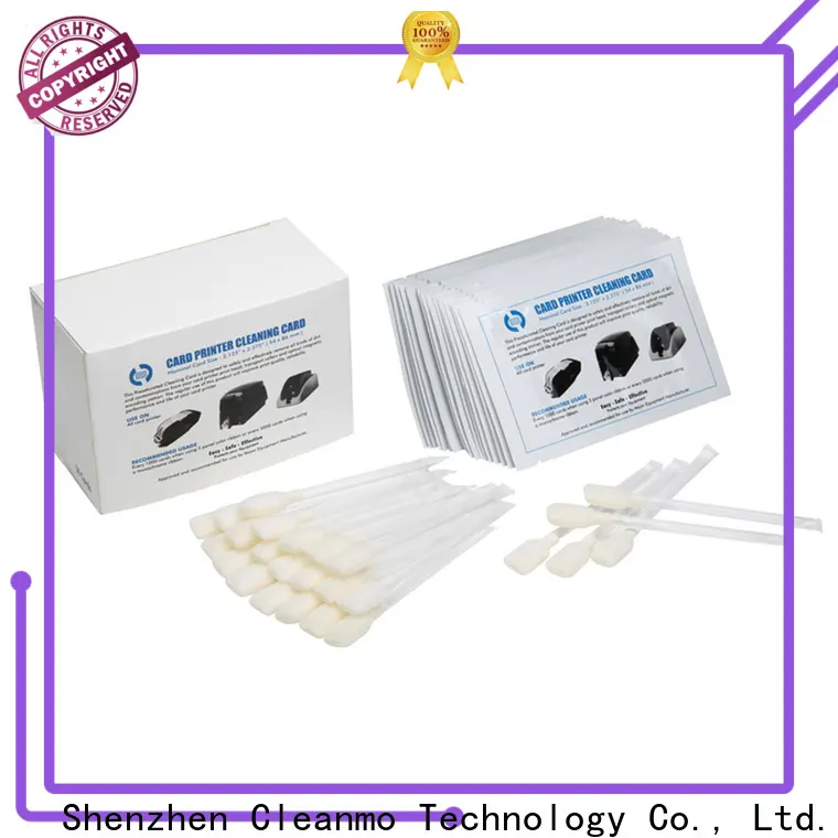 Cleanmo blending spunlace zebra cleaning card supplier for Zebra P120i printer 1