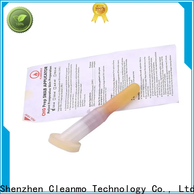 effective medical applicator long plastic handle with 2% chlorhexidine gluconate factory for biopsies 1