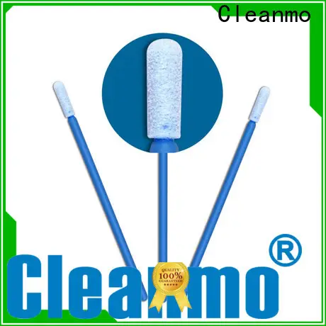 Cleanmo green handle swab stick supplier for excess materials cleaning 1