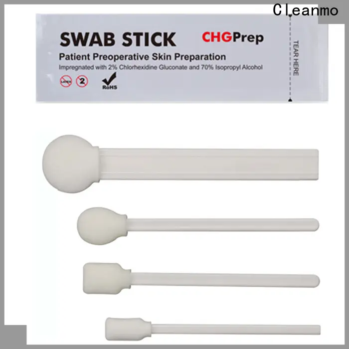 Cleanmo Polypropylene handle with 2% chlorhexidine gluconate applicator swabs factory price for Dialysis procedures 1