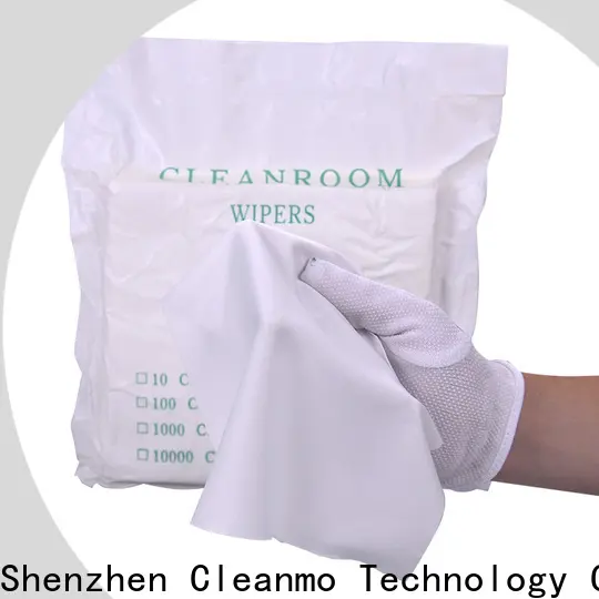 Cleanmo 70% Polyester disposable microfiber wipes wholesale for chamber cleaning 1