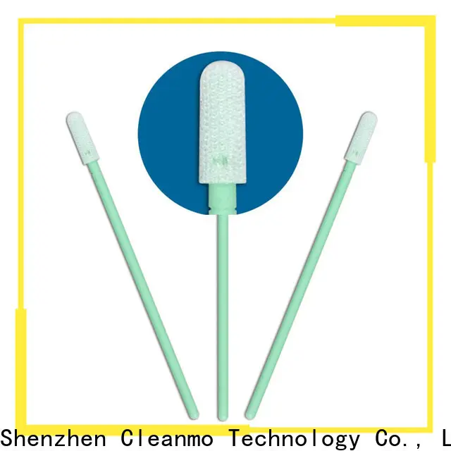 Cleanmo polypropylene handle polyester tipped swabs supplier for optical sensors 1