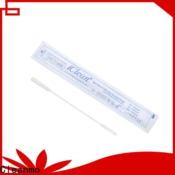 Cleanmo frosted tail of swab handle flocked swab manufacturer for cytology testing 1