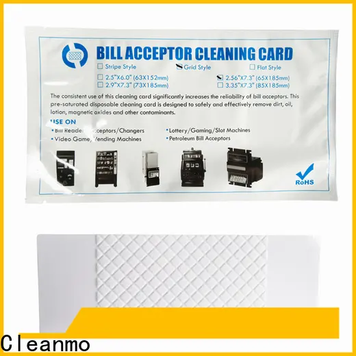 Cleanmo white dollar bill acceptor cleaning cards supplier for video game machines 1