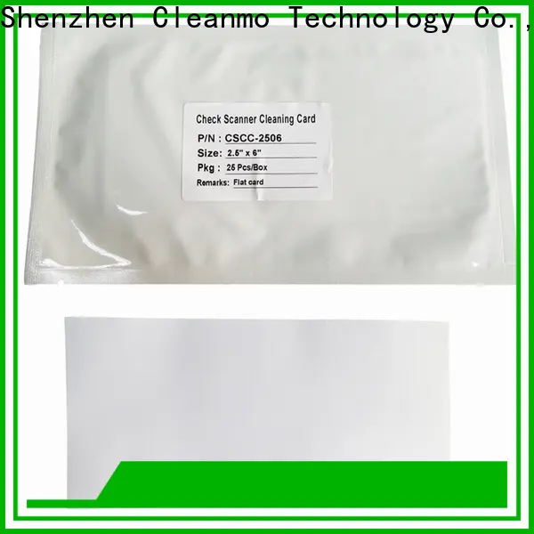 Cleanmo pvc check reader cleaning cards supplier for Digital Check TellerScan 1