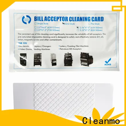 Cleanmo Wholesale dollar bill acceptor cleaning cards supplier for video game machines 1