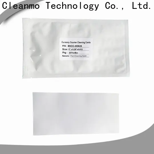 Cleanmo convenient credit card reader cleaner factory price for Currency Counter 1