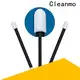 Cleanmo green handle ear wax cotton swab manufacturer for Micro-mechanical cleaning 1