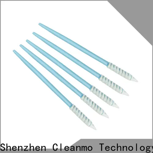 Cleanmo green handle alcohol swabsticks factory price for Micro-mechanical cleaning 1
